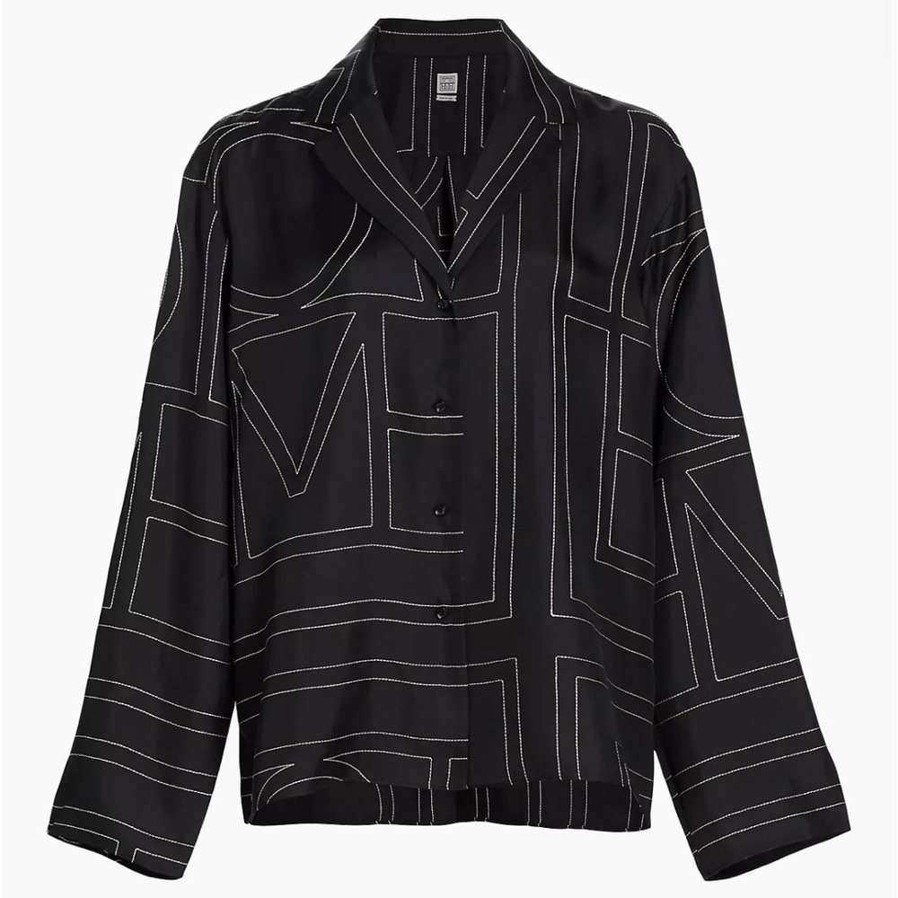 Toteme Silk Monogram Shirt